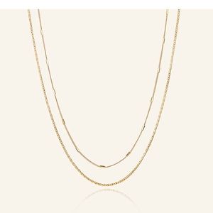 Jenny Bird - Surfside Duo Chain - layered gold necklace